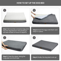 Orthopedic Convoluted Memory Foam Dog Bed